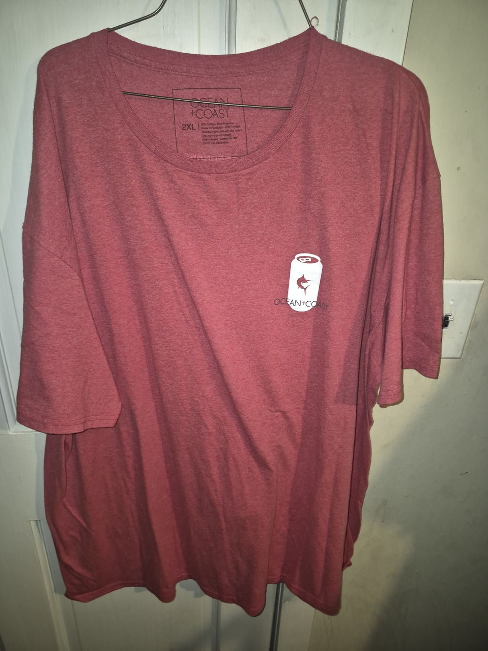 Ocean + Coast Men's Red Short-Sleeve Logo Tee